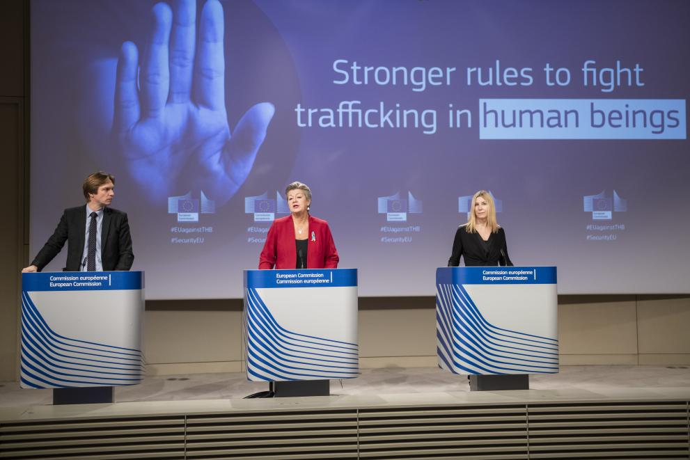 Press conference by Ylva Johansson, European Commissioner, and Diane Schmitt, EU Anti-Trafficking Coordinator, on fighting human trafficking, on a proposal for stronger rules to fight trafficking in human beings