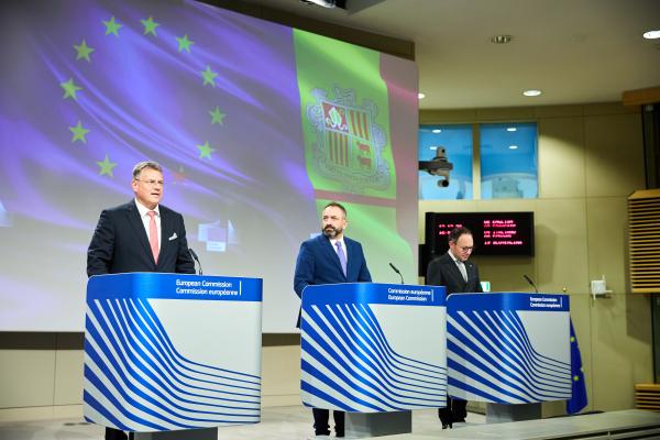 Press briefing by Maroš Šefčovič, Executive Vice-President of the European Commission, and the Heads of Government of San Marino and Andorra on the conclusion of the negotiations for an Association Agreement