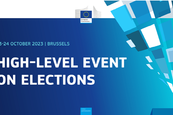 slide con scritta in inglese evento sulle elezioni europee